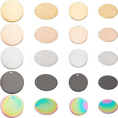 20Pcs 10 Style Ion Plating(IP) 304 Stainless Steel Charms STAS-UN0032-07-1