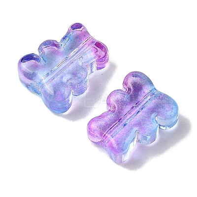 Transparent Spray Paint Glass Beads GLAA-Z011-08A-1