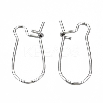 Tarnish Resistant 304 Stainless Steel Hoop Earring Findings STAS-S117-008A-01-1