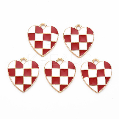 Alloy Enamel Pendants ENAM-S121-176A-RS-1