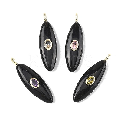 Natural Obsidian Pendants G-D357-01D-1