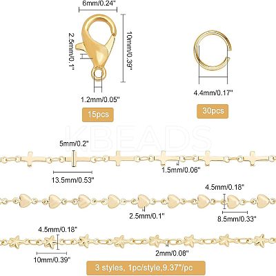 3 Styles 3m Link Chains DIY-CA0002-04-1