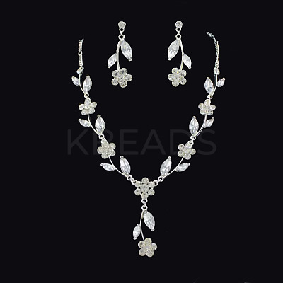 Alloy Rhinestone Jewelry Sets FS-WG30807-01-1