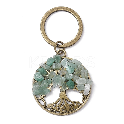 Natural Lapis Lazuli & Howlite & Rose Quartz & Amethyst & Green Aventurine Keychain KEYC-JKC00845-1