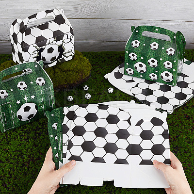 12Pcs 4 Styles Rectangle Football Print Paper Storage Candy Boxes CON-WH0095-58-1