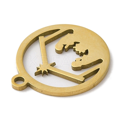 Christmas 201 Stainless Steel Pendants X-STAS-D053-04G-1