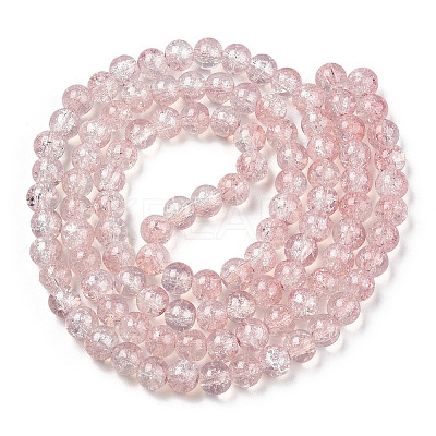 Transparent Crackle Baking Paint Glass Beads Strands X2-DGLA-T003-01A-13-1