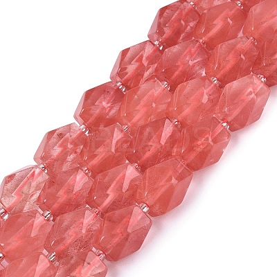 Cherry Quartz Glass Beads Strands G-Q608-11J-1