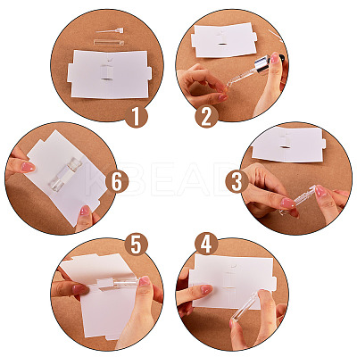 Column Glass Perfume Bottles with Paper Card AJEW-TADJ0001-22A-1