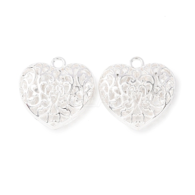 Hollow Tibetan Style Alloy Heart Pendants LS-TIBEP-S095-S-RS-1