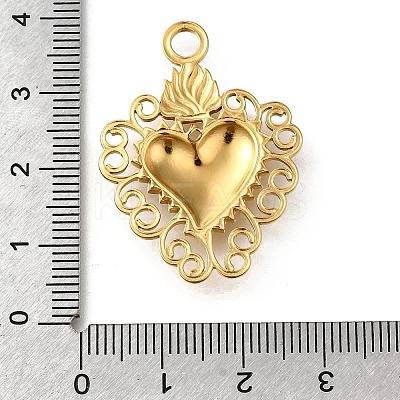 304 Stainless Steel Pendants STAS-V006-03G-02-1