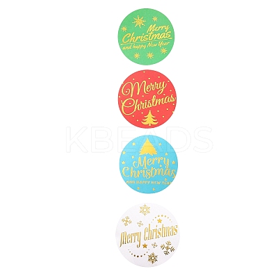 Christmas Themed Flat Round Roll Stickers LS-DIY-B045-17B-1