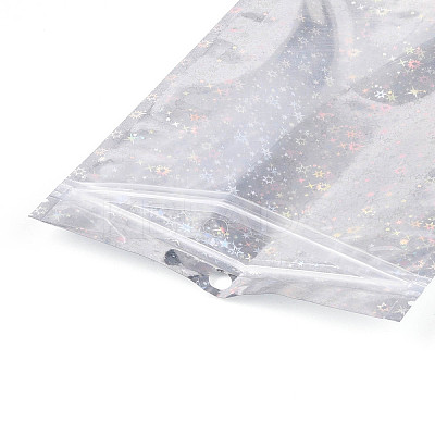 Glitter Holographic Star Plastic Packaging Yin-yang Resealable Bags OPP-N002-02B-1