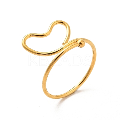 201 Stainless Steel Wrapped Fing Rings for Women STAS-K247-03G-1