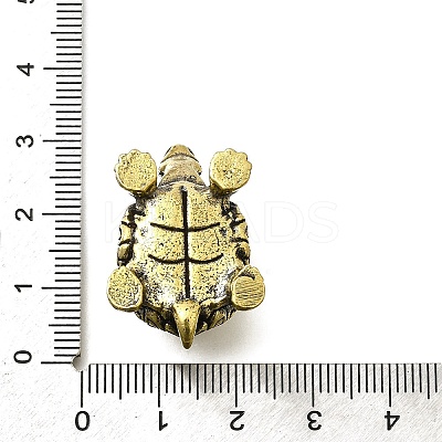 Brass Tortoise Figurine Statue for Living Room Table Home Decoration DJEW-Q008-02C-AB-1
