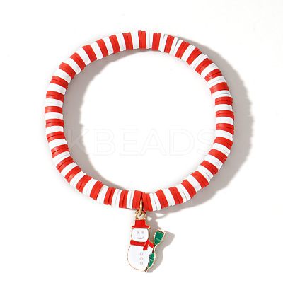 Christmas 304 Stainless Steel Enamel Charm Bracelets ZQ4442-3-1