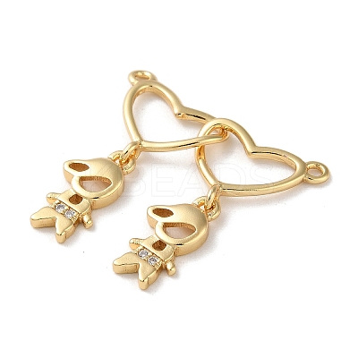 Brass Pave Cubic Zirconia Pendants KK-M287-04G-B-1