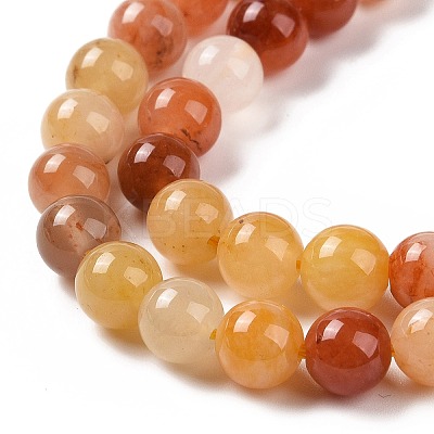 Natural Golden Silk Jade Beads Strands G-L555-05-6mm-1