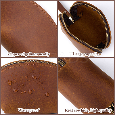 Leather Credit Card Wallets for Women Men AJEW-WH20007-10B-1