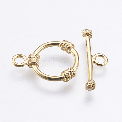 Brass Toggle Clasps KK-G333-22G-NF-1
