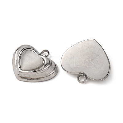 304 Stainless Steel Cat Eye Pendants STAS-P406-05P-1
