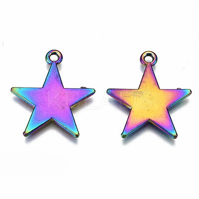 Rainbow Color Alloy Pendants PALLOY-S180-059-RS-1