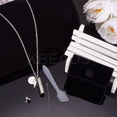 1Pc Word 304 Stainless Steel Column Urn Ashes Necklace DIY-TA0010-07A-1