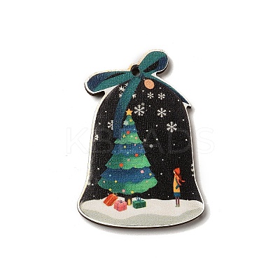 Single Face Printed Wood Big Pendants WOOD-H102-02A-1
