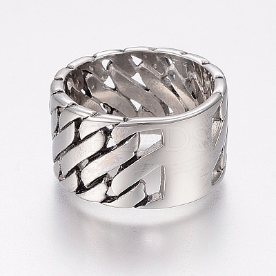 304 Stainless Steel Finger Rings RJEW-G091-13-1