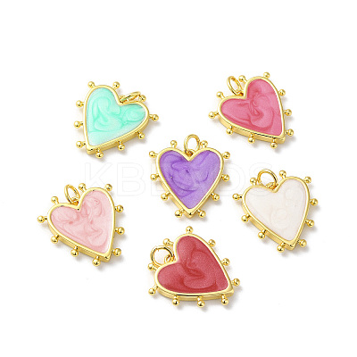 Rack Plating Brass Enamel Pendants KK-D074-03G-1