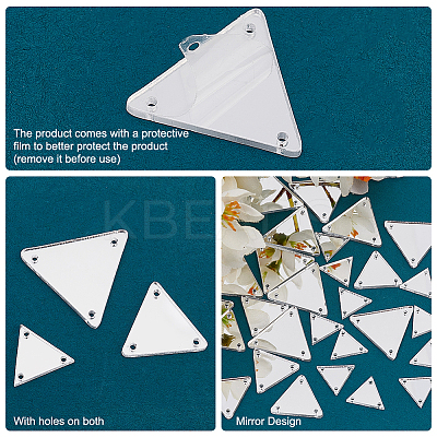 300pcs 3 style Sew On Mirror Rhinestones DIY-PH0013-82-1
