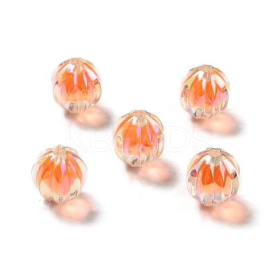 Two Tone UV Plating Rainbow Iridescent Acrylic Beads TACR-D010-05I-1