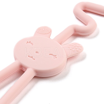 2 in 1 Silicone Baby Pacifier Holder Chains AJEW-G050-02C-1