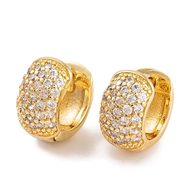 Rack Plating Brass Cubic Zirconia Earrings EJEW-S219-12G-03-1
