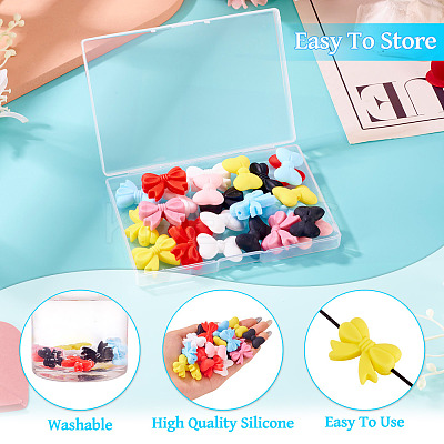 24Pcs 12 Styles Silicone Beads SIL-TA0002-93-1