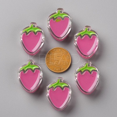 Transparent Enamel Acrylic Beads TACR-S155-003I-1