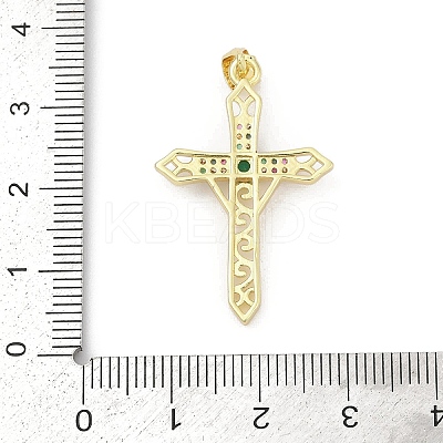 Brass Micro Pave Cubic Zirconia Pendants KK-D317-109G-1