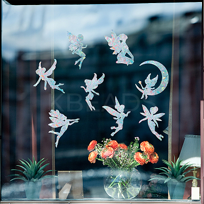 Waterproof PVC Colored Laser Stained Window Film Adhesive Stickers DIY-WH0256-023-1