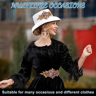 Rhinestone Flower Appliques DIY-WH0504-99A-1