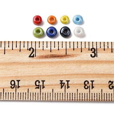 960pcs 8 Colors 6/0 Glass Seed Beads SEED-FP0001-01-1