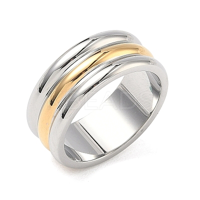 304 Stainless Steel Cuff Open Rings for Women RJEW-B158-02GP-02-1