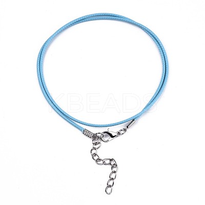 Waxed Cotton Cord Necklace Making MAK-S034-009-1