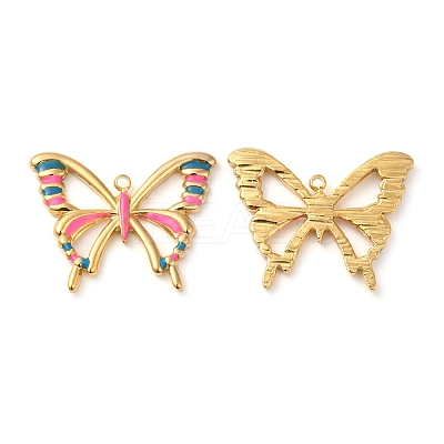 304 Stainless Steel Enamel Pendants STAS-K256-13G-01-1