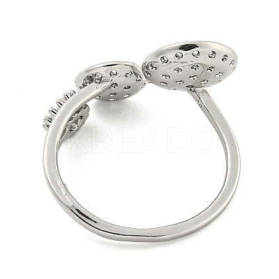 Brass Micro Pave Cubic Zirconia Cuff Rings RJEW-I103-099P-1