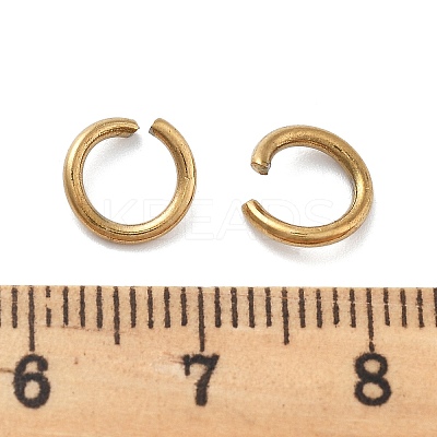 Ion Plating(IP) 304 Stainless Steel Open Jump Rings STAS-M081-01G-06-1