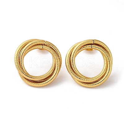 Multilayer Ring Shape Ion Plating(IP) 304 Stainless Steel Stud Earrings for Women EJEW-L287-016G-01-1