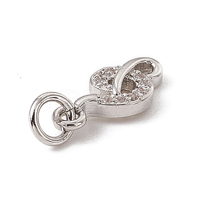Brass Micro Pave Cubic Zirconia Charms ZIRC-F132-98P-1
