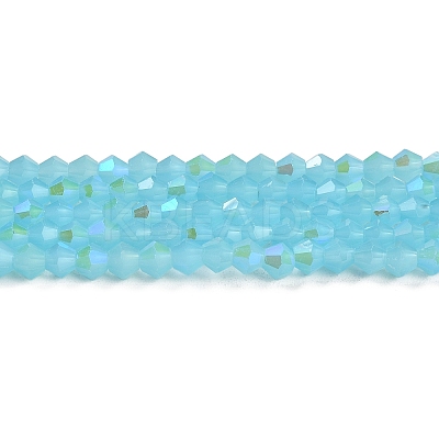 Imitation Jade Electroplate Glass Beads Strands EGLA-A039-J4mm-L03-1