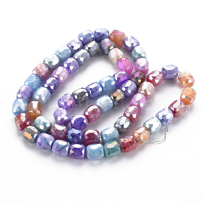 Opaque Baking Paint Glass Beads Strands EGLA-N006-008-B01-1