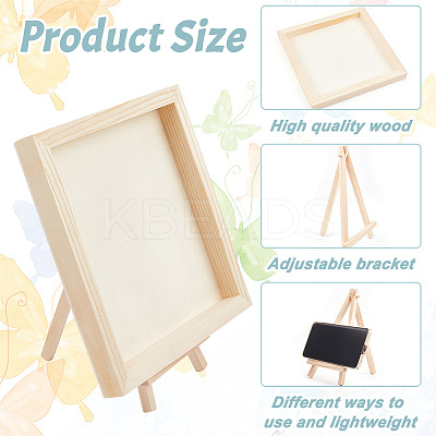 4Pcs Wood DIY Children Craft Picture Frame WOOD-OC0003-69A-1